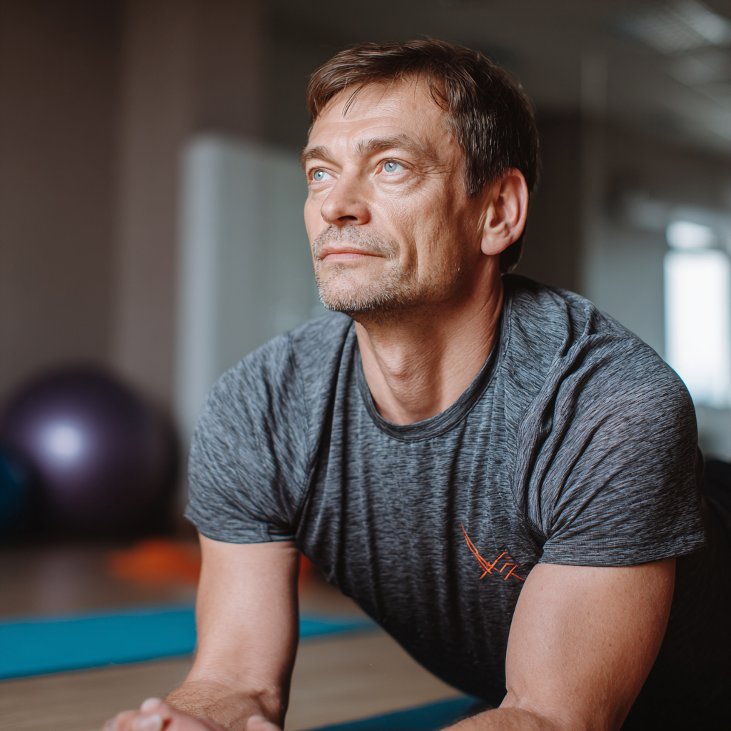 Чоловік під час тренування